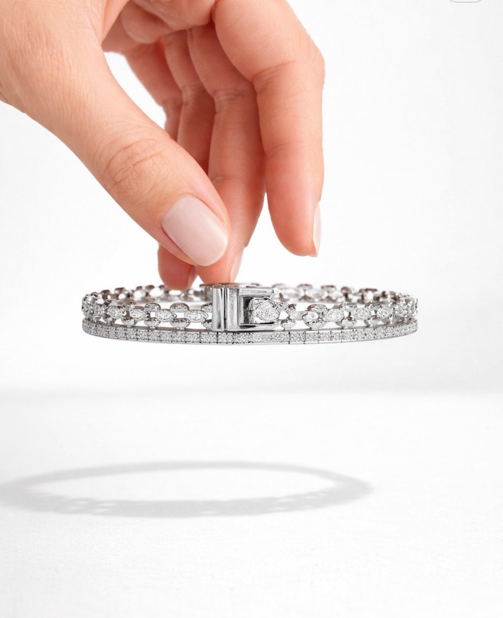 D color Moissanite Diamond Bangle