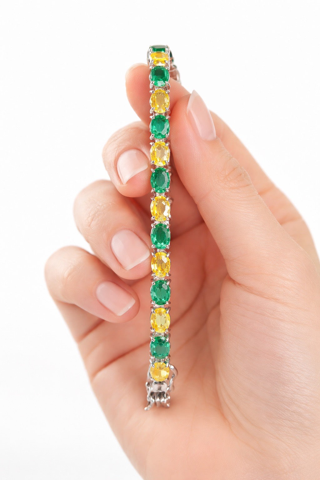 Emerald & Yellow Sapphire Bracelet