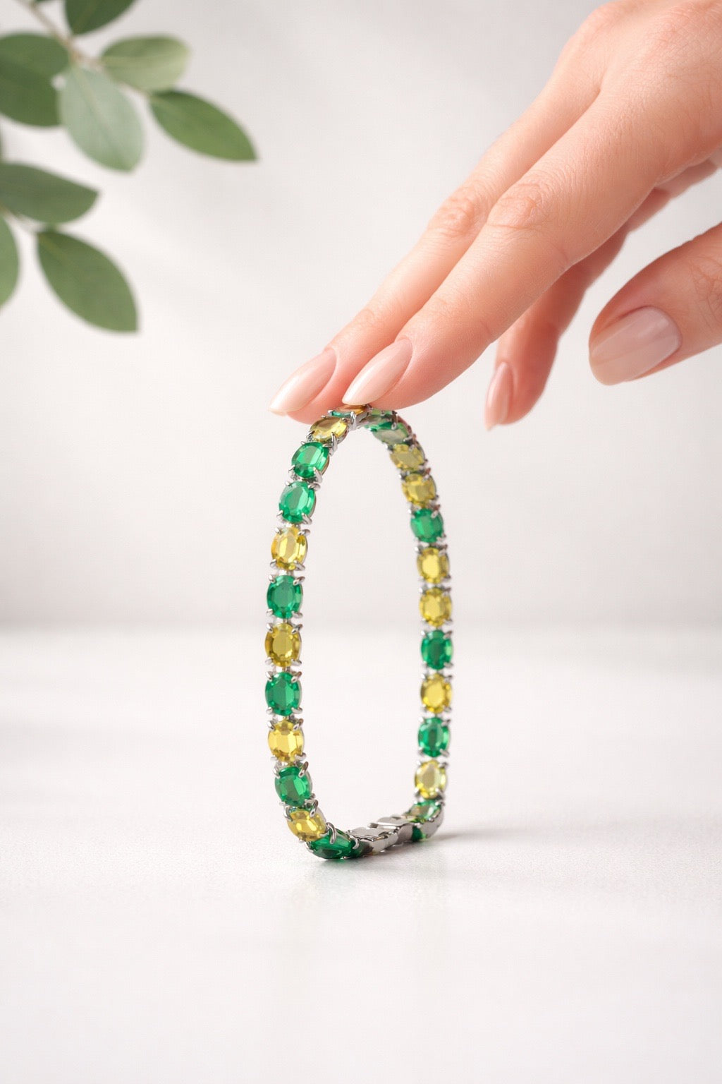 Emerald & Yellow Sapphire Bracelet