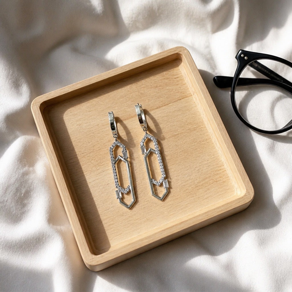 D color Moissanite Diamond Earrings
