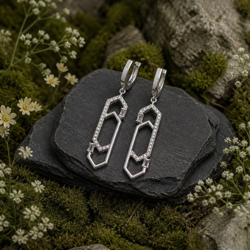 D color Moissanite Diamond Earrings