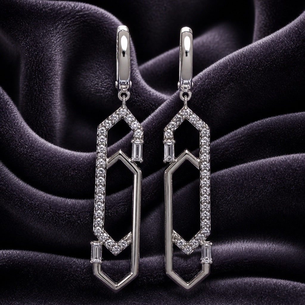 D color Moissanite Diamond Earrings