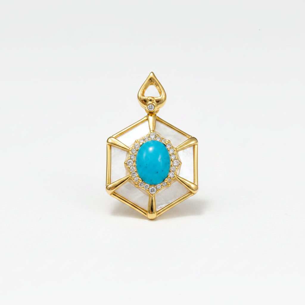 Turquoise YG Pendant