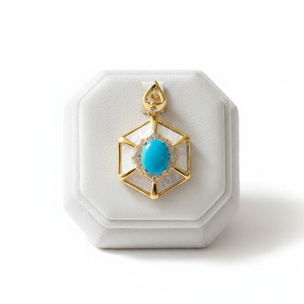 Turquoise YG Pendant