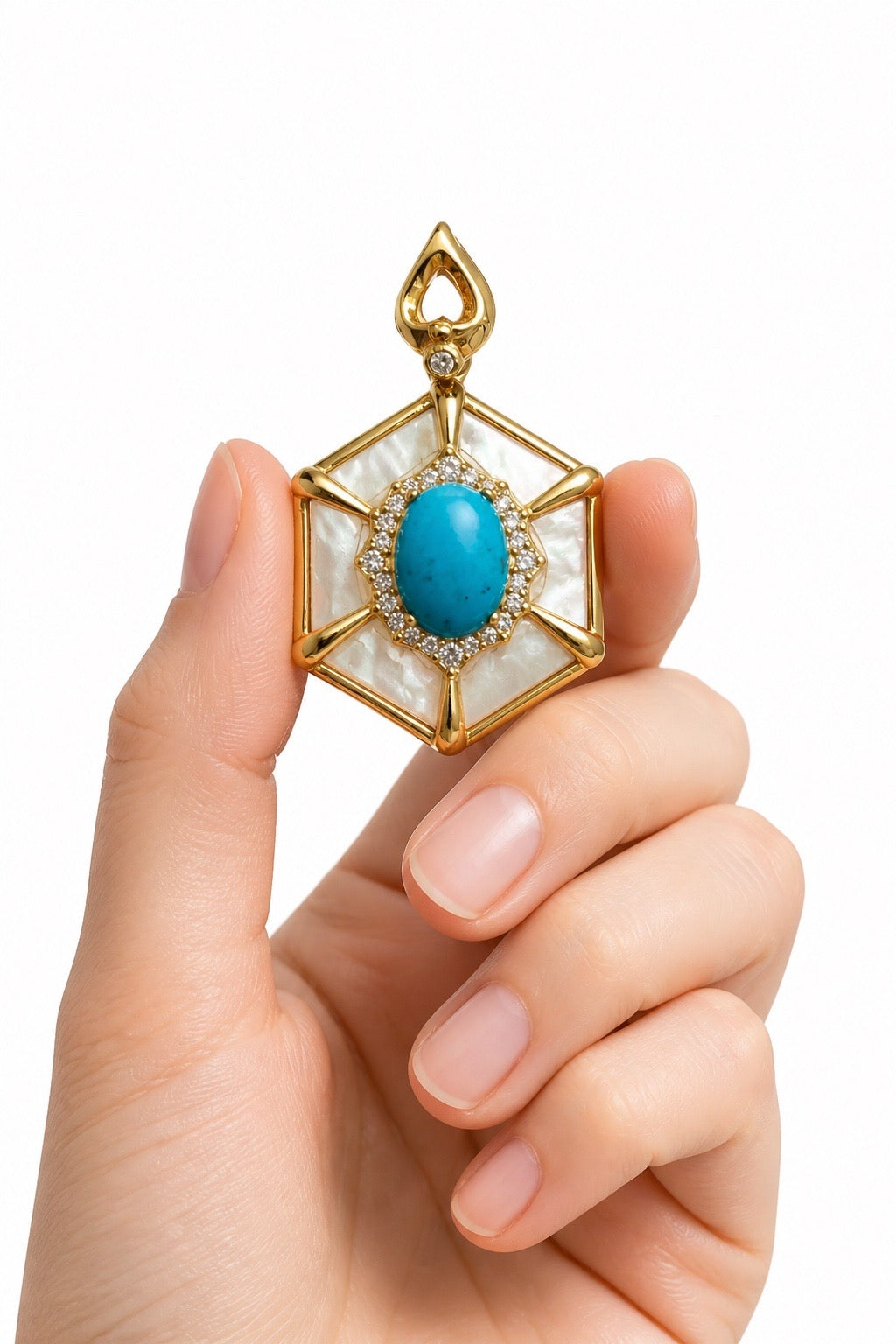 Turquoise YG Pendant