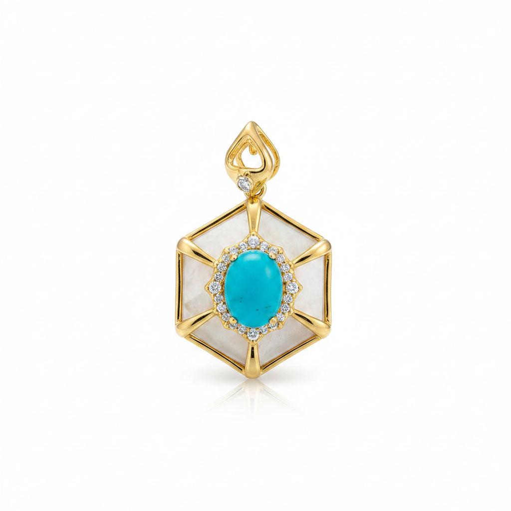 Turquoise YG Pendant