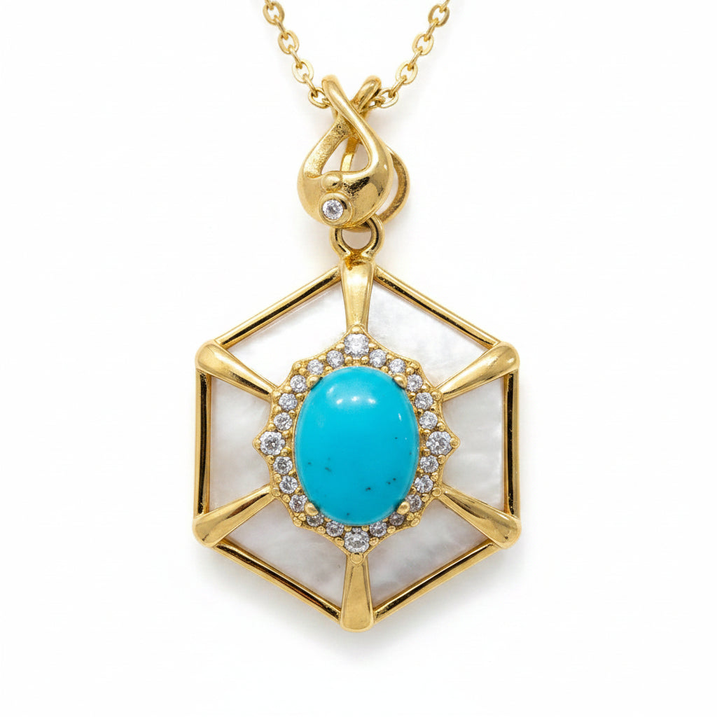Turquoise YG Pendant