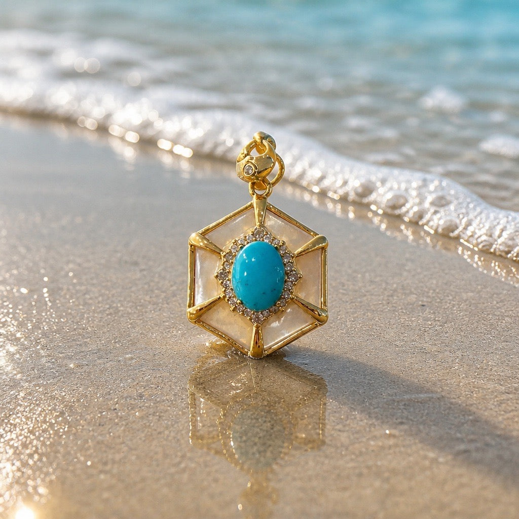 Turquoise YG Pendant