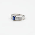 Blue Sapphire & Diamonds