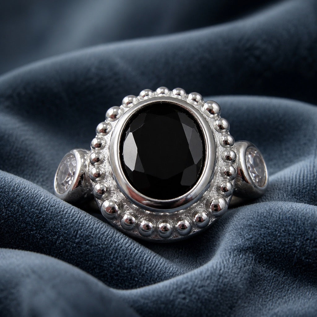 Black Sapphire Ring
