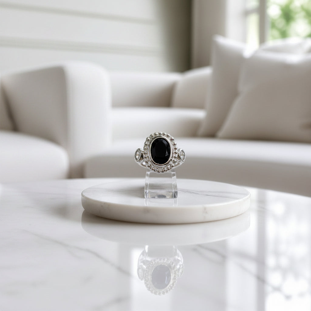Black Sapphire Ring