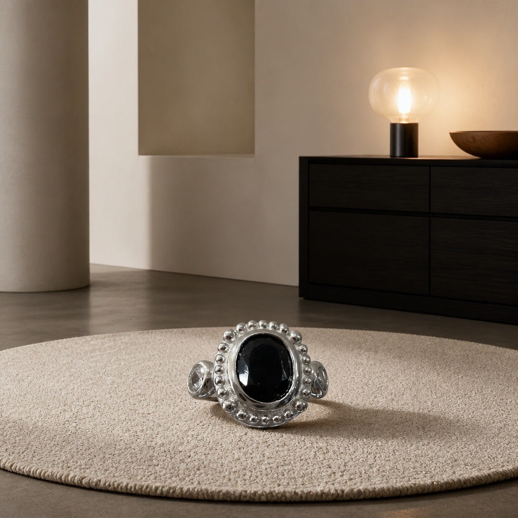 Black Sapphire Ring