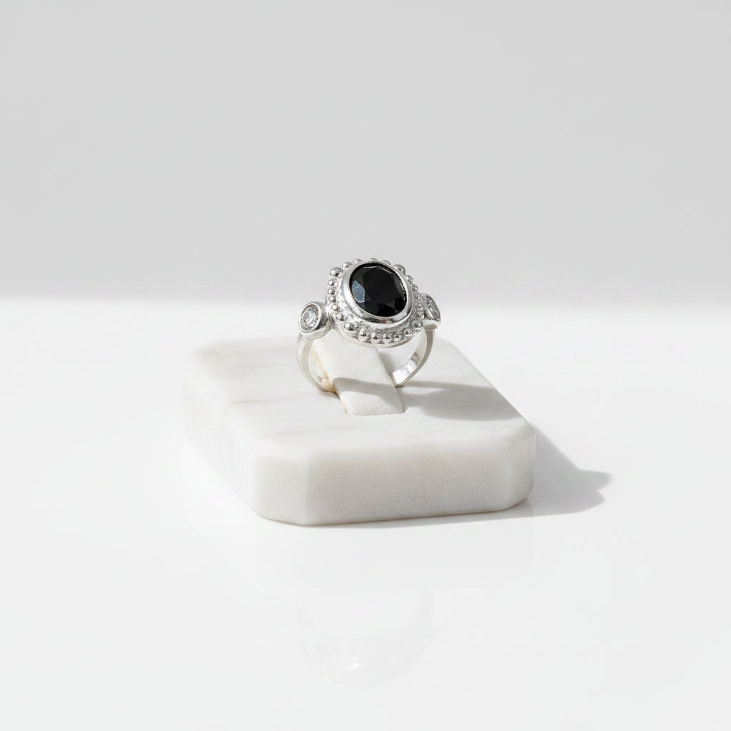 Black Sapphire Ring