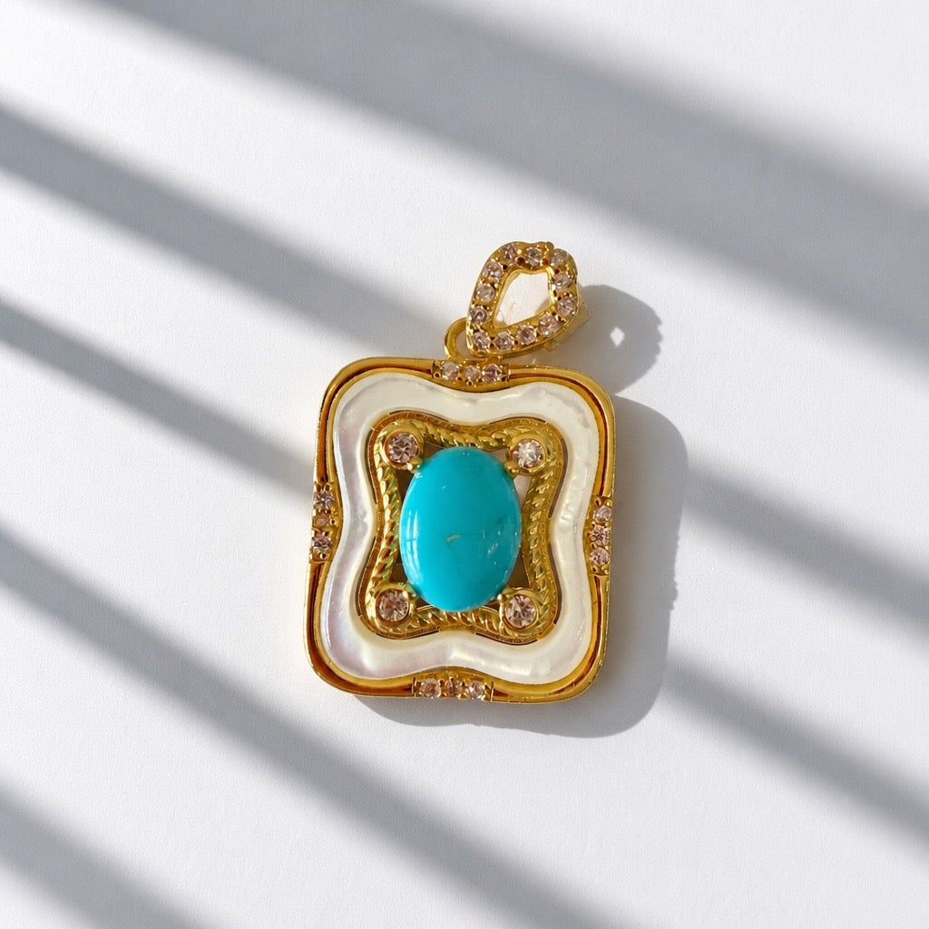 Turquoise -YG Pendant
