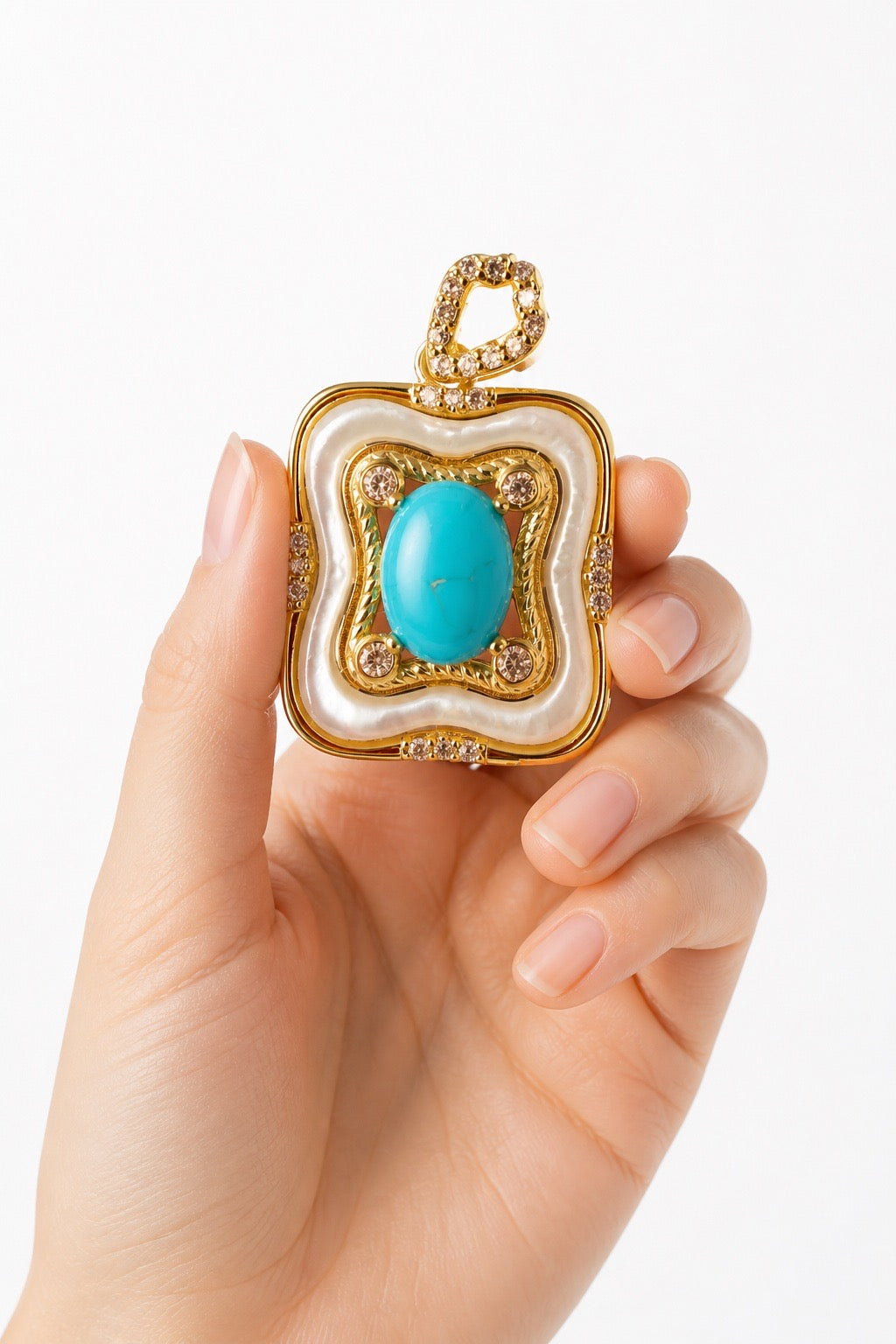 Turquoise -YG Pendant