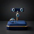 London Blue Topaz Halo Jewelry Set