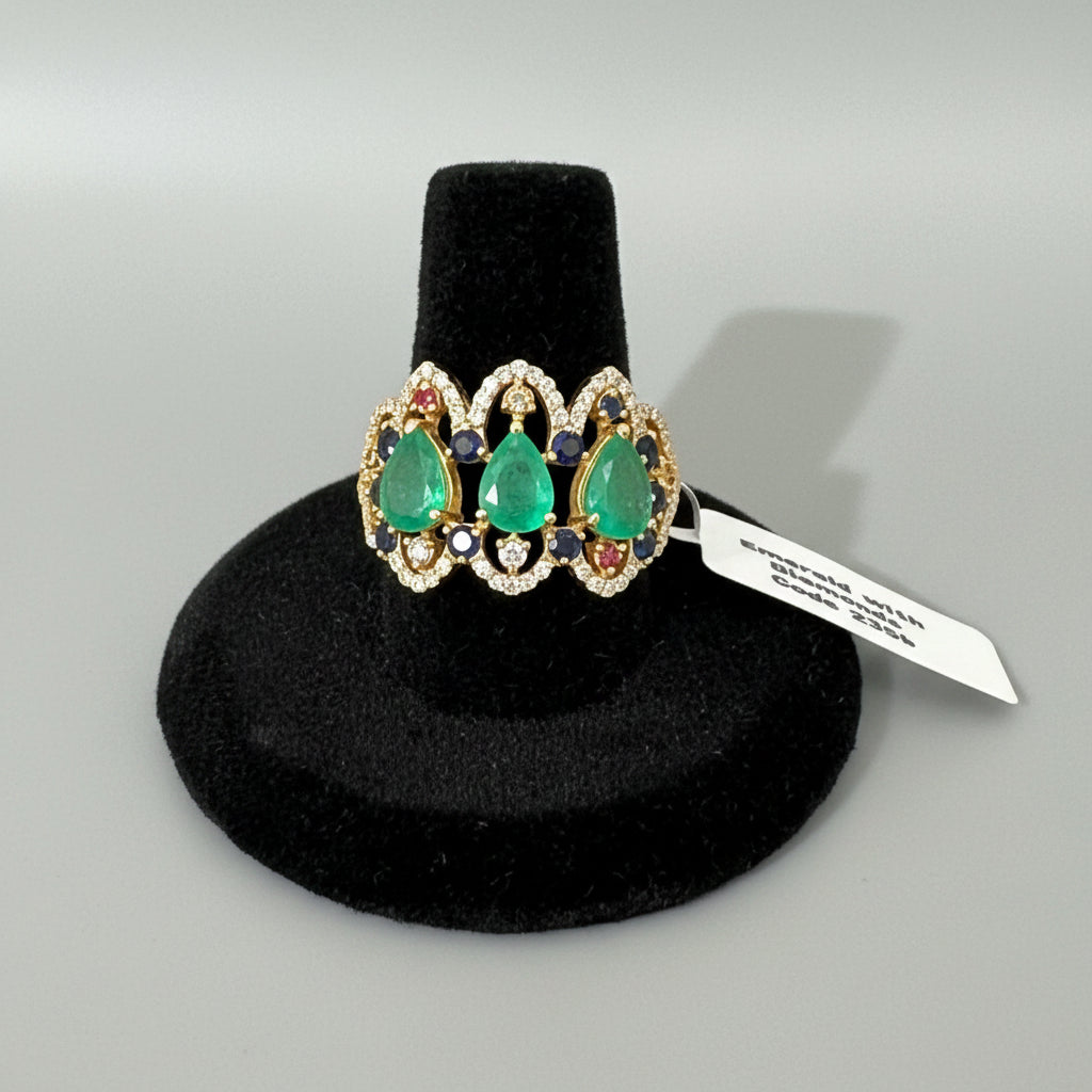 Emerald & Diamond Ring