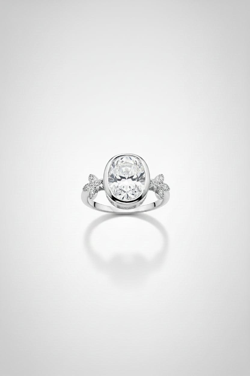 D Color Moissanite Diamond Ring