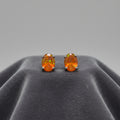 Orange Fire Opal Stud Earrings