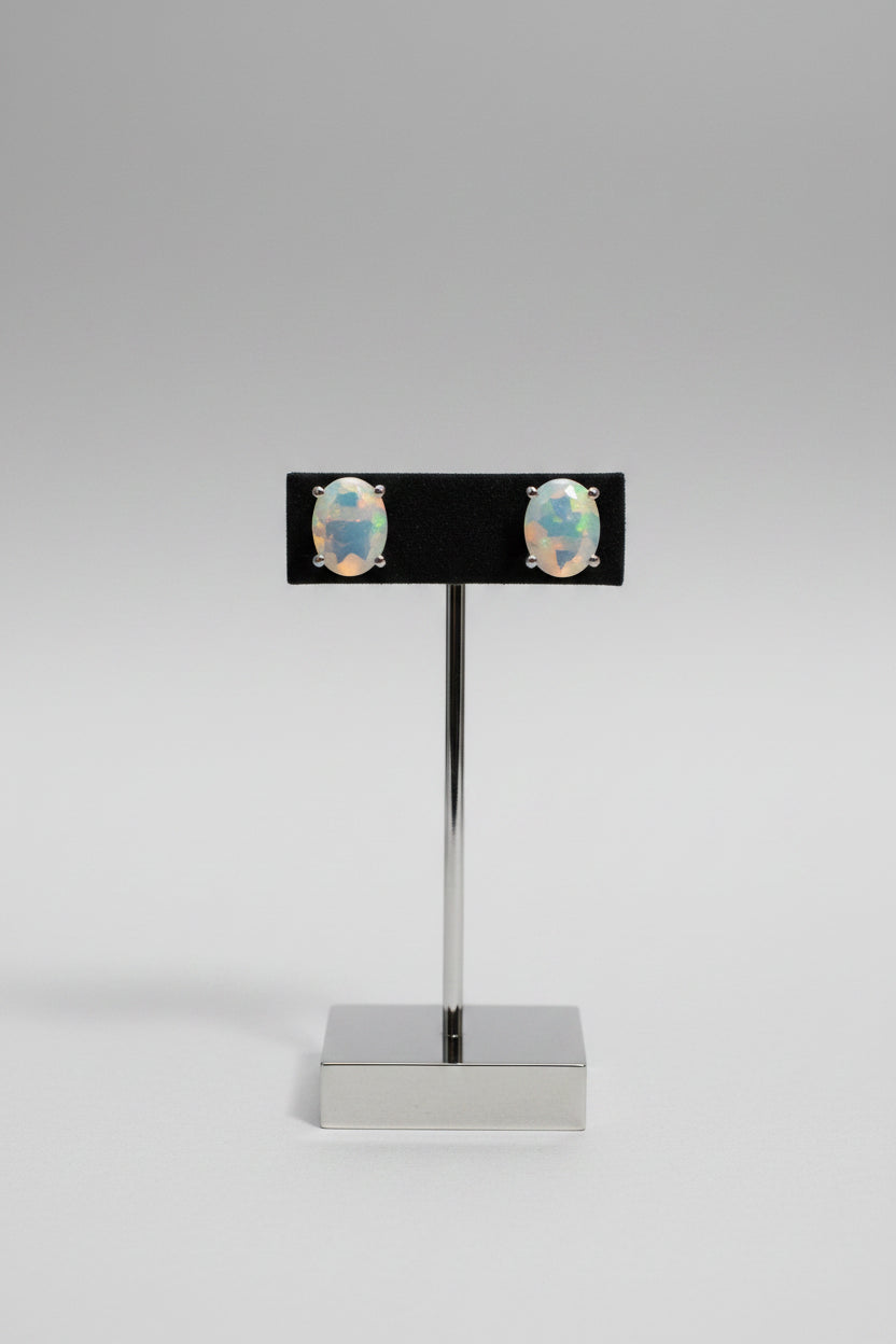 Opal Rainbow Stud Earrings