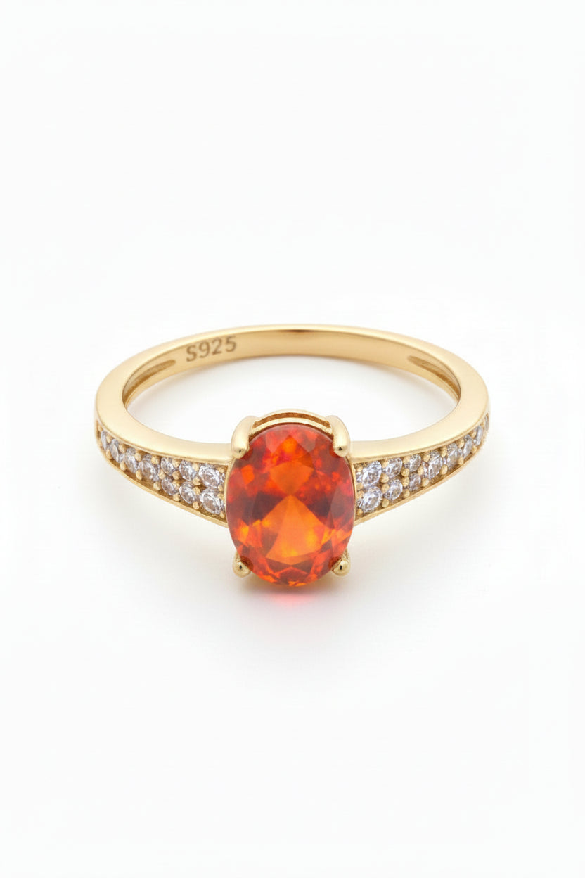 Red Opal Ring