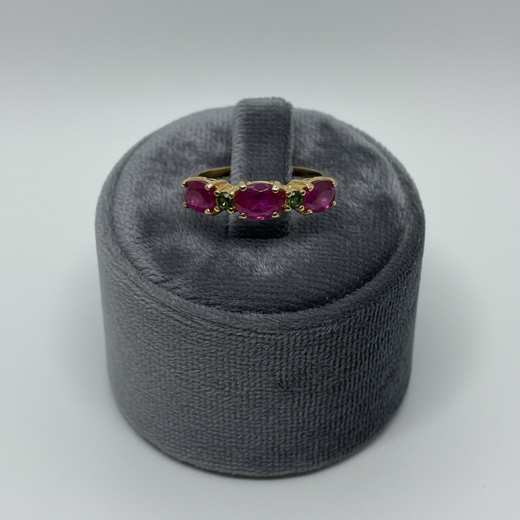 Ruby & Chrome Ring