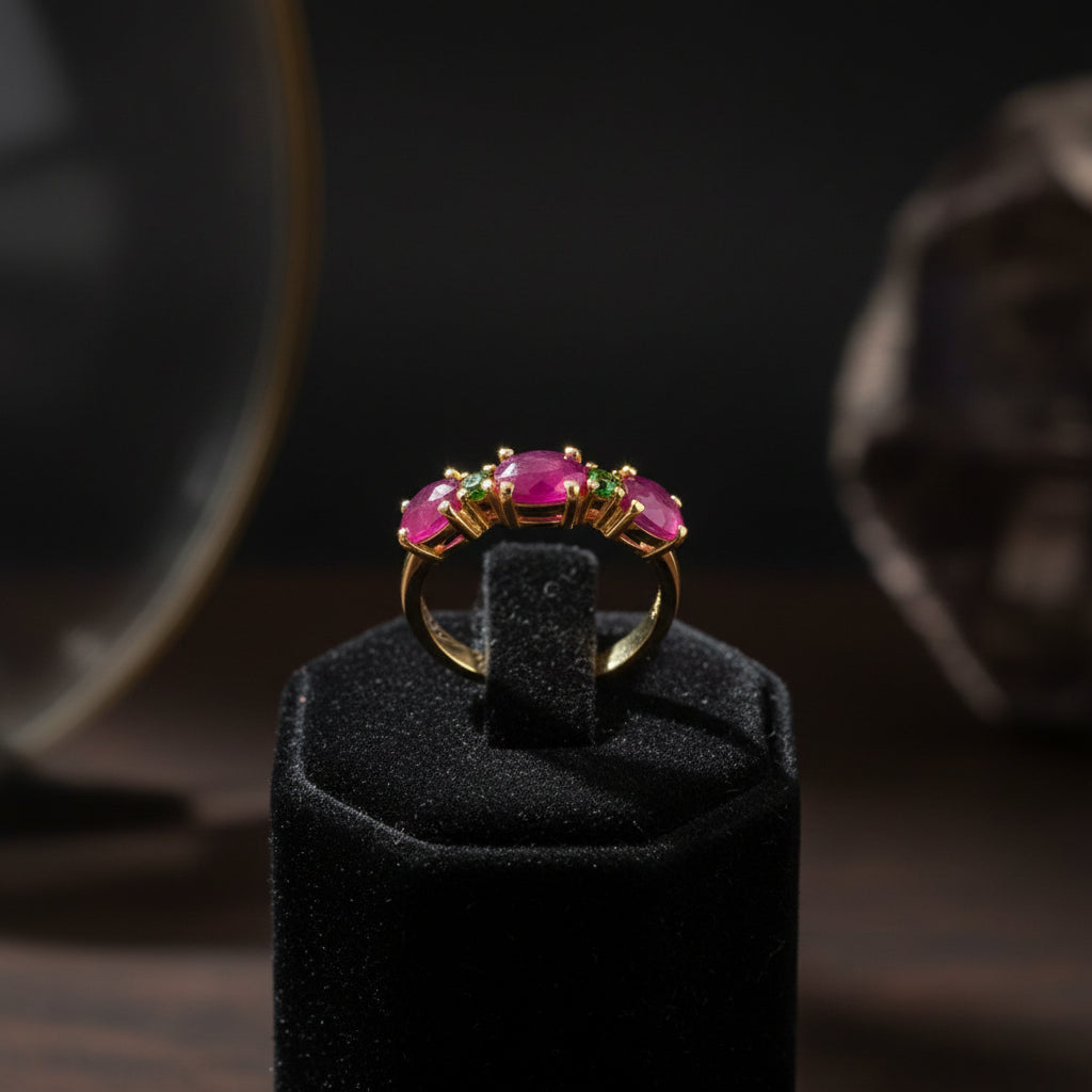 Ruby & Chrome Ring