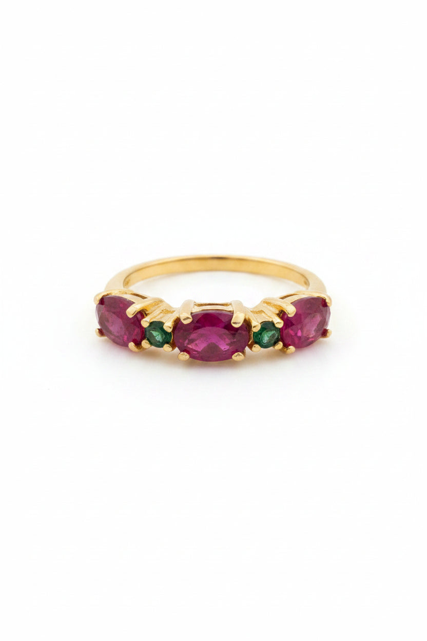 Ruby & Chrome Ring