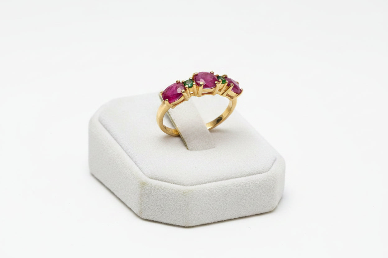 Ruby & Chrome Ring
