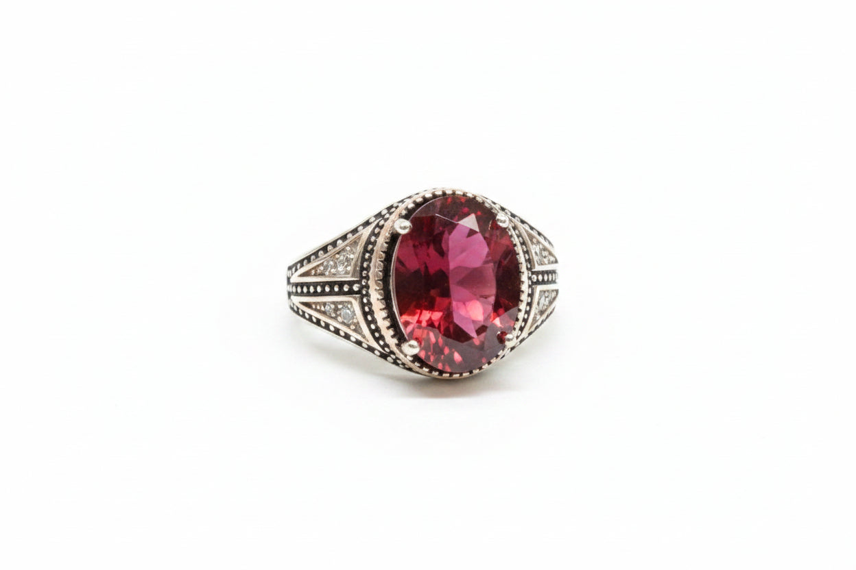 Red Topaz Ring