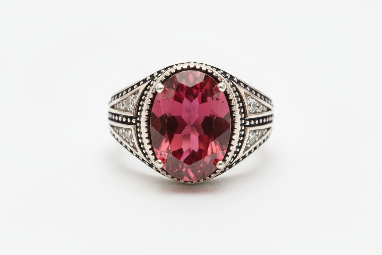 Red Topaz Ring