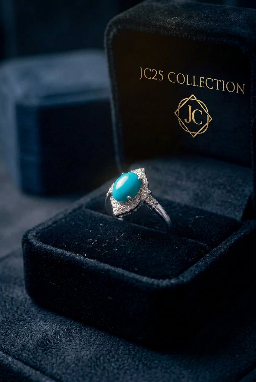 Turquoise & Diamond Ring
