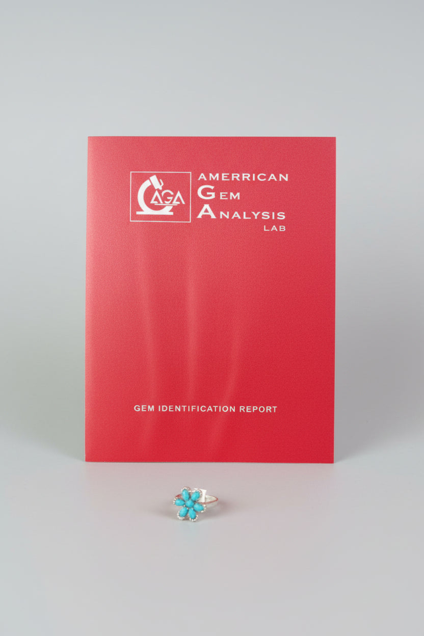 Floral Turquoise Diamond Ring