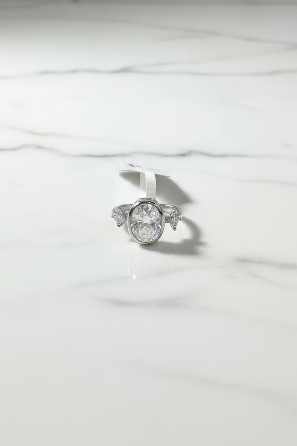 D Color Moissanite Diamond Ring