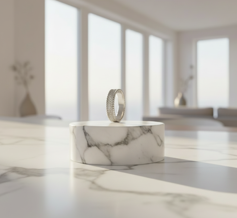 D Color Moissanite Band Ring