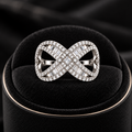 D Color Moissanite Infinity Ring