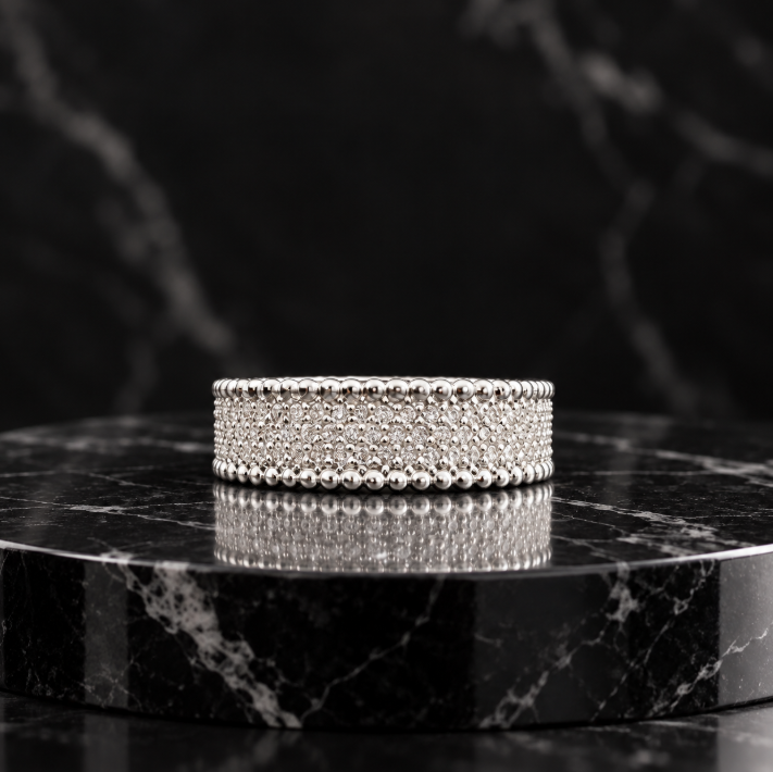 D Color Moissanite Band Ring