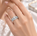 D Color Moissanite Marquise Crown Ring