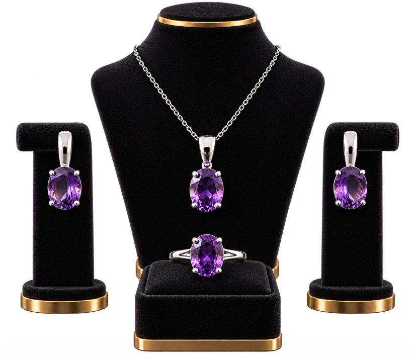 Amethyst Jewelry Set
