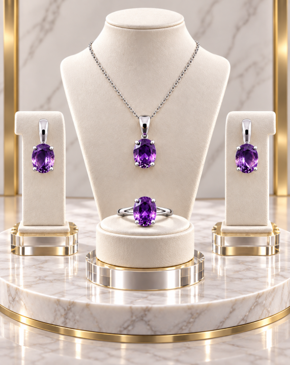 Amethyst Jewelry Set