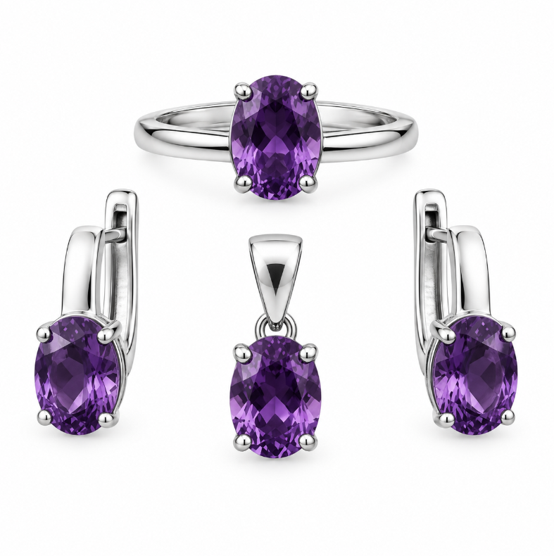 Amethyst Jewelry Set