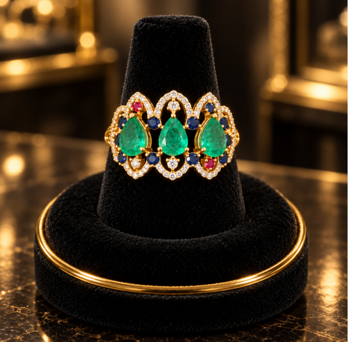 Emerald & Diamond Ring