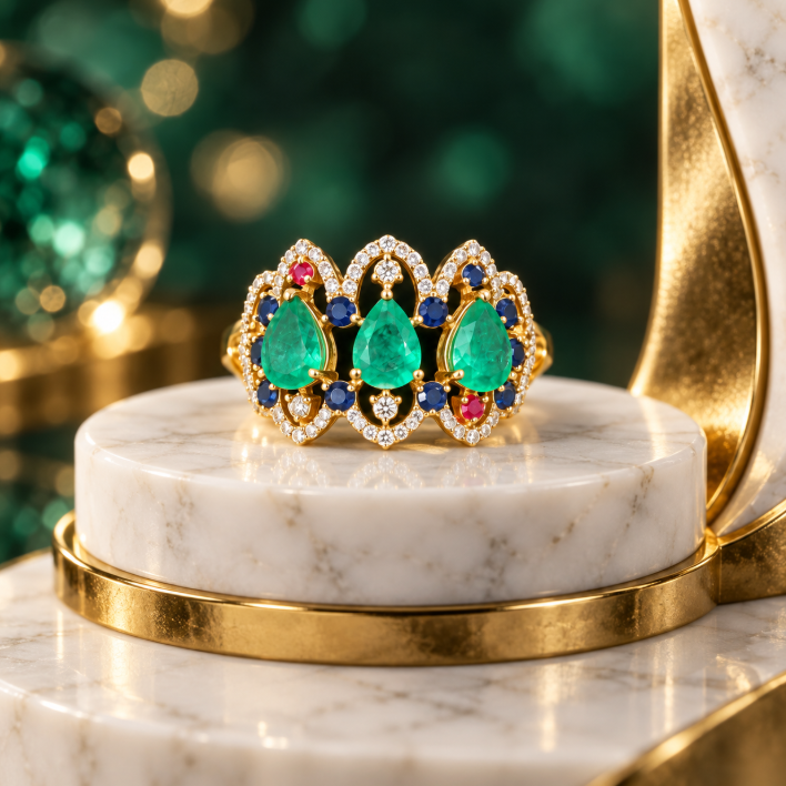 Emerald & Diamond Ring