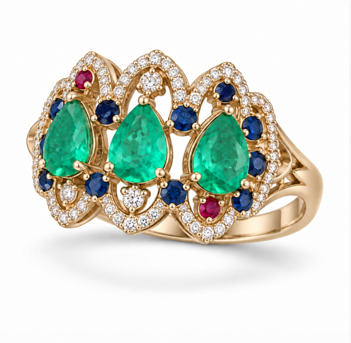 Emerald & Diamond Ring