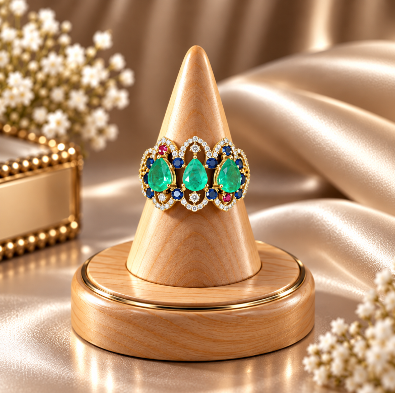 Emerald & Diamond Ring