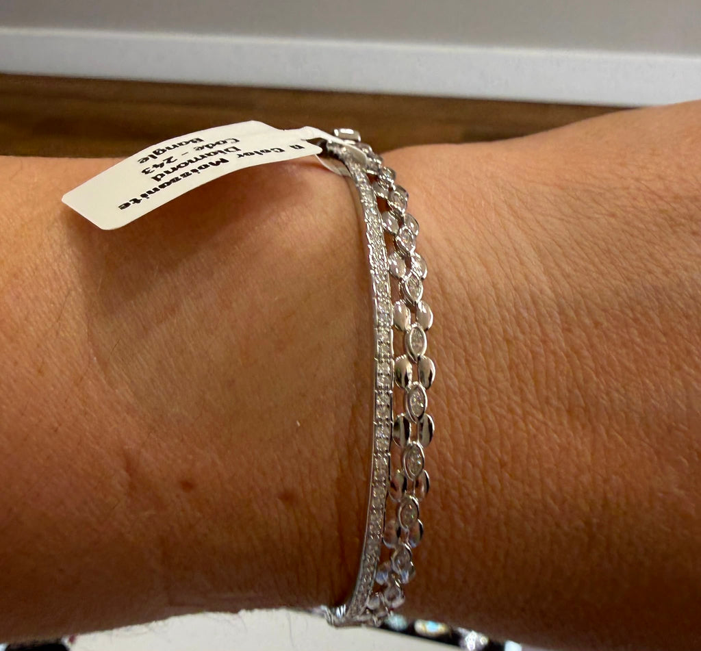 D color Moissanite Diamond Bangle